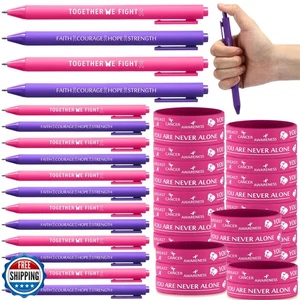 Cholemy 150 Stück Pink Ribbon Awareness Pen mit Breast Cancer Awareness Silico - Bild 1 von 5