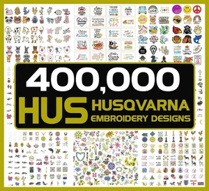 400,000 Husqvarna Viking Machine Embroidery Designs Files HUS on USB - Picture 1 of 12
