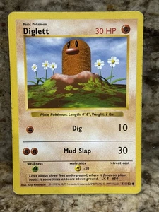 1999 Pokemon WOTC Shadowless Base Set Diglett 47/102 - MP - Bild 1 von 2