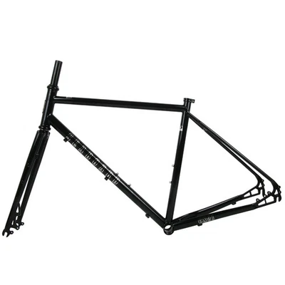 Gravel Road Bike Frame Disc Brake Off-Road Bicycle Frame With Steel Fork - Image 1 of 4