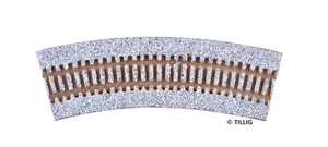 Tillig 86352 Gebogene Gleisbettung für R01-R04, 30°, TT - Bild 1 von 1