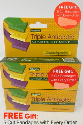 2X POMADA ANTIBIÓTICA TRIPLA NATUREPLEX Prevenir Infecção 1,5 oz fabricada nos EUA - Imagem 1 de 4
