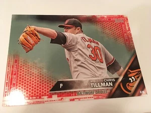 2016 Topps Jumbo 5x7 Red Parallel Chris Tillman Orioles 477 #’d 4/5 Rare - Picture 1 of 1