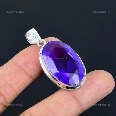 Novo pingente de casamento artesanal prata 925 ametista africana acordo de namorados - Imagem 1 de 4
