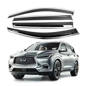 Fits INFINITI QX60 2013-2020 PC + Steel Window Visor Sun Rain Deflector Guard - Bild 1 von 9