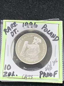1996 POLEN 10 ZLOTY GEM PROOF RARE DATE  - Bild 1 von 4