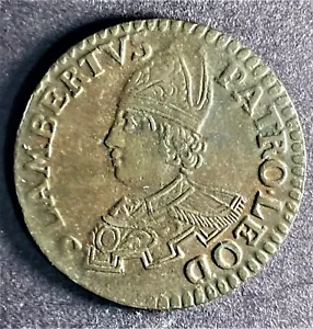 1744 Liege - Belgium One Liard, Vacant Throne High Grade - Picture 1 of 2