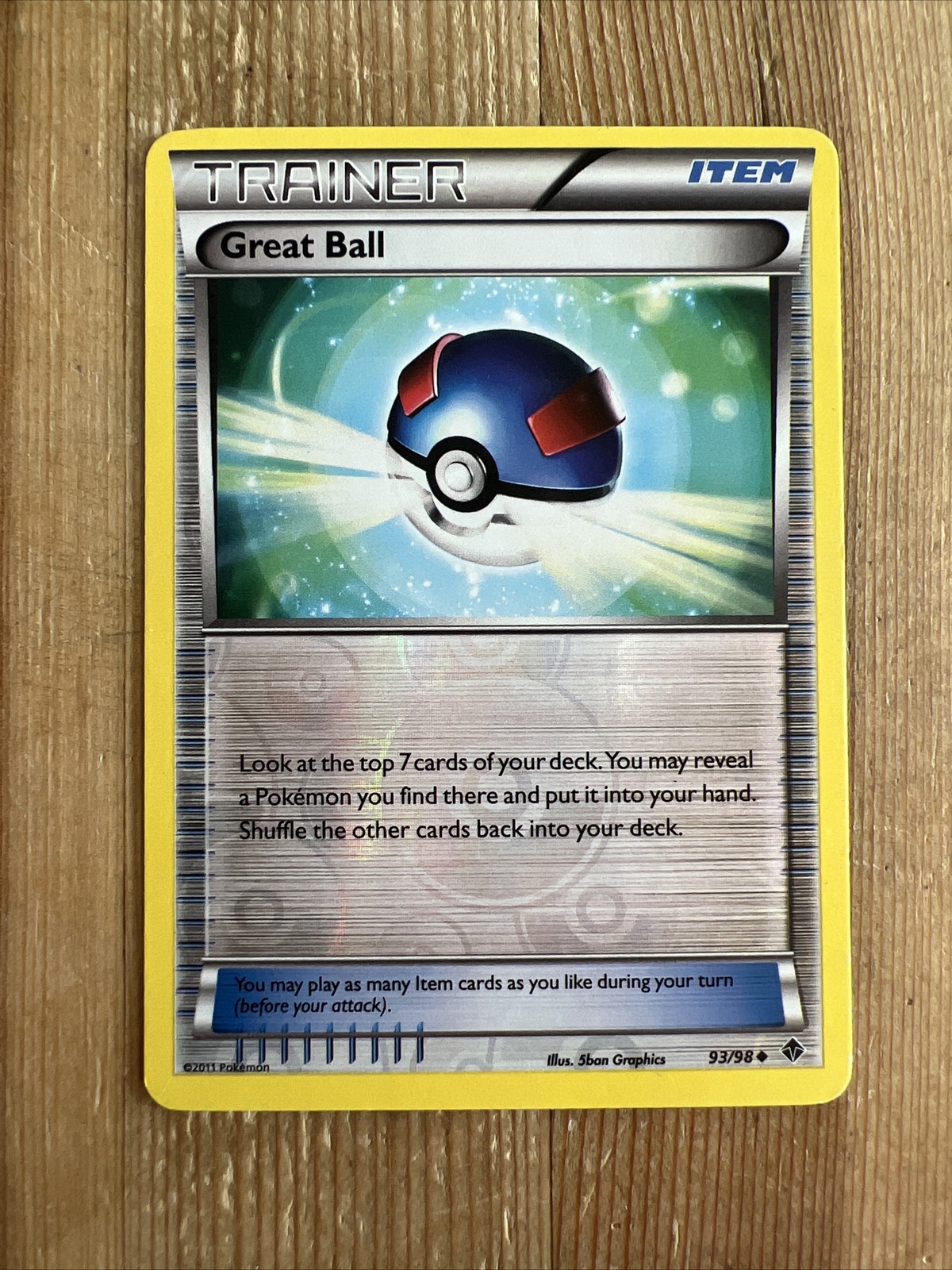 Great Ball - 93/98 - Uncommon - Reverse Holo LP, English Pokemon Emerging Powers