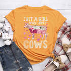 Just a girl who likes cows t shirt tee