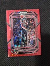 2022-23 Damian Lillard Prizm Red #/100 Fastbreak Disco MINT Portland...
