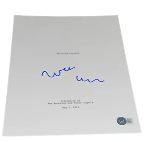 Wes Anderson Signed Autograph Moonrise Kingdom Full Movie Script Beckett BAS - Picture 1 of 3