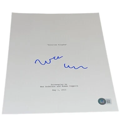 Wes Anderson Signed Autograph Moonrise Kingdom Full Movie Script Beckett BAS - Image 1 of 3