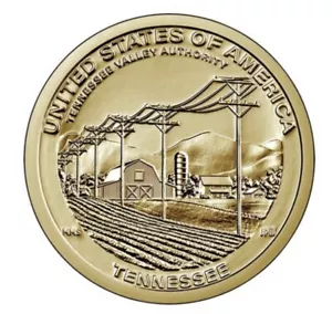 2022 P&D 2 Coin Set, American Innovation Tennessee $1 Coin - Picture 1 of 2