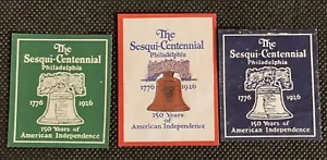 US Sesqui-Centenial 1926 Philadelphia Poster Stamps Set of 3 - Picture 1 of 2