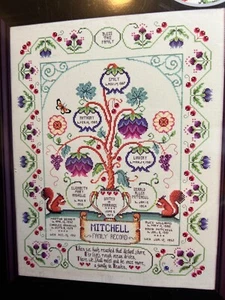 ZWEIGART Counted Cross Stitch FAMILY TREE SAMPLER by KOOLER DESIGN STUDIO 2015 - Picture 1 of 5