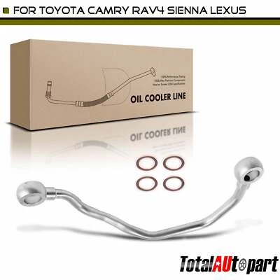 Engine Oil Cooler Hose for Toyota Camry RAV4 Sienna Highlander Lexus Front Upper - Image 1 of 4