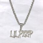 Mens Cool  ICP  Stainless Steel Lil Peep Pendant Necklace Braided Chain 4mm 30''