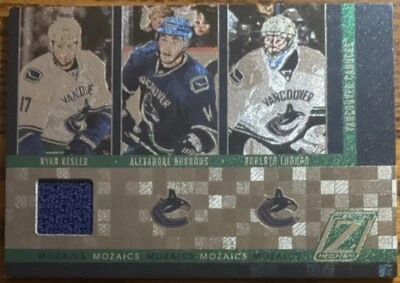 2010-11 Zenith Mozaics Materials Ryan Kesler/Alexandre Burrows/Roberto Luongo - Image 1 of 2