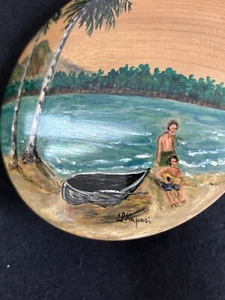 "Legno di mirto dell'Oregon ~ Dipinto a mano ~ Vita all'aperto ~ Arte da parete sospesa ~ Taglia: 6"" - Foto 1 di 5
