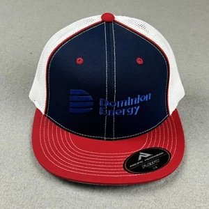 Dominion Energy Hat Cap Blue Red Fitted Small Medium 6 7/8 7 3/8 Flex Fit NWT - Picture 1 of 11