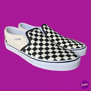 Vans Herren Asher Slipper Sneaker, Schachbrettmuster, schwarz/creme, UK 4,5 / EU 37 / US 7 - Bild 1 von 6
