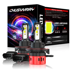 100W 20000LM CSP LED Headlights Kit H13 9008 High & low Beams 6000K XENON Bulbs - Picture 1 of 11