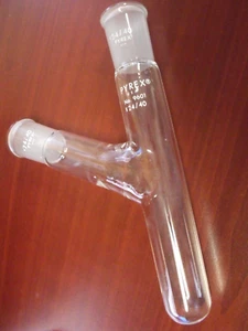 CORNING PYREX # 9601 COMBINATION REACTION AND RECEIVER TUBE 24/40 LAB GLASSWARE - Picture 1 of 3