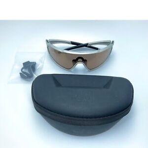 ROKA CP-1 E5005 0540 Silver Shield Sunglasses in Case Brown Bronze Lens