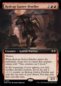 WOE Extended Art REDCAP GUTTER-DWELLER 1x Rare Magic Wilds of Eldraine MTG NM - Picture 1 of 1