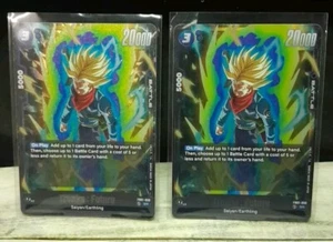 2 X Trunks: Future FB01-050 Awakened Pulse - Dragon Ball Fusion World Mint - Picture 1 of 5