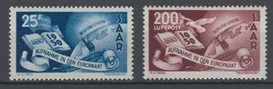 Briefmarken Deutschland Saarland MICHEL-Nr. 297 - 298 Europarat postfrisch - Bild 1 von 2