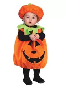 Fun World Infant Girls Fuzzy Pumpkin Cutie Pie Costume with Jumper & Hat - Picture 1 of 1