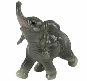 Estatuilla de cerámica de porcelana de 6" de elefante de colección escultura Alemania Occidental ~ adorable - Imagen 1 de 6