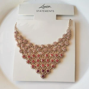 16" Lovisa Crystal Collar Statement Necklace Chic Women Party Vacation Jewelry - Picture 1 of 4