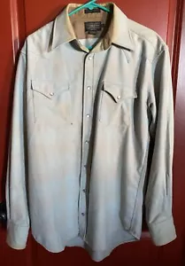 VTG Pendleton Western Shirt Mens Plaid Pearl Snap Flannel Wool Medium - Picture 1 of 12