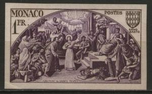 MONACO: n°355 **, année Sainte, ESSAI de couleur non dentelé (cote 18€) - Imagen 1 de 1
