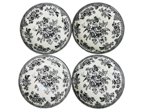 Juego de 4 tazones de cereal de sopa redonda negra faisán asiático Royal Stafford 9" regalo - Imagen 1 de 18