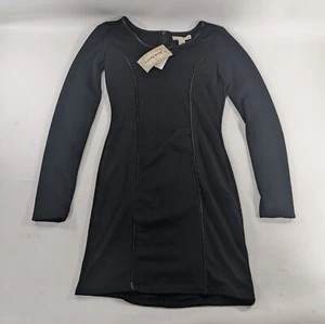 Derek Heart Black Long Sleeve Fitted Dress Womens Size Small NWT - Picture 1 of 9
