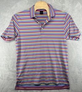 Camisa Polo Dunning Multicolor Rayas Rendimiento Manga Corta Golf Para Hombre’s L TPC - Imagen 1 de 6