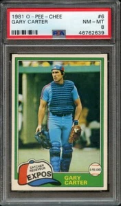 1981 O-PEE-CHEE 6 GARY CARTER PSA NM-MT 8  - Bild 1 von 1