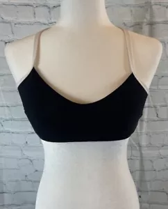 Athleta schwarz weiß gepolsterter Sport BH Damen Gr. M Yoga Pilates Active Wear �� - Bild 1 von 11