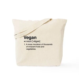 CafePress Funny Vegan Definition Tote Bag (1333347592) - Picture 1 of 19