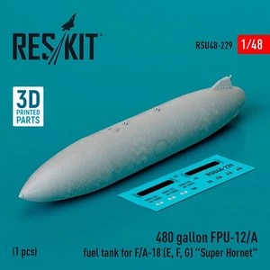 Tanque de combustible 480 galones FPU-12/A F/A-18 (E, F, G) Super Hornet 1 pieza 1:48 RSU48-0229 - Imagen 1 de 3