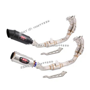 Silenciadores negros sistema de escape completo para Ymaha MT09 FZ09 2020-2023 tubo de enlace delantero - Imagen 1 de 14