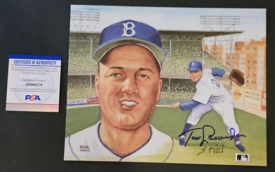 TOMMY LASORDA Signed 8x10 Photo-HOF-LOS ANGELES DODGERS-PSA - Image 1 of 4
