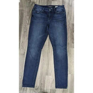 Level 99 Womens Size 27 Mid Rise Liza Skinny Whiskered Denim Blue Jeans - Picture 1 of 12