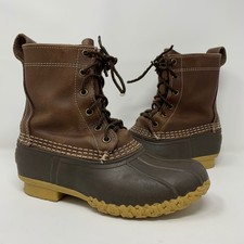 LL Bean Bean Boots Brown Leather Youth 2Y 