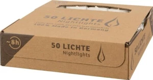100 Teelichter im Acryl Cup weiß, Nightlights Kerzen Wenzel, Qualtität aus DE - Picture 1 of 2