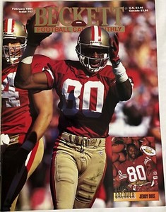 Jerry Rice Cover Beckett Football Card Monthly Feb 1994 Issue 47