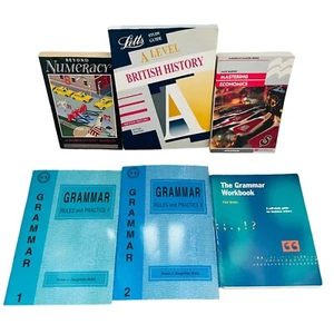 Vintage Grammar Economics Numeracy History  Books Textbooks Bundle - Picture 1 of 19